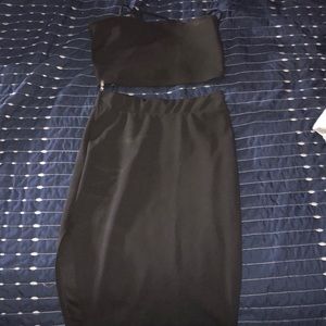 Skirt set with adjustable bandeau